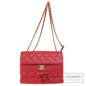 CHANEL シャネル チェーンショルダー マトラッセ シルバー金具 ショルダーバッグ ラムスキン レディース 中古