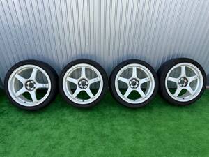 ADVAN RACING TCII 18インチ 225/40ZR18 18X7 1/2JJ+48 2022年 ホイール タイヤ 5H PCD100 4本 セット。。。