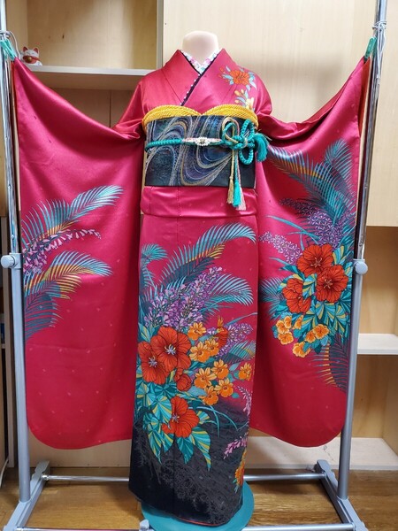 振り袖L、長襦袢、袋帯、小物、セット