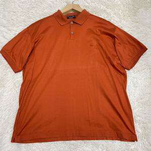  beautiful goods L Christian Dior polo-shirt with short sleeves orange embroidery Logo Christian Dior Golf wear cotton 