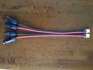  2 ps price conversion solar charge cable MC4 - XT60 approximately 30cm.