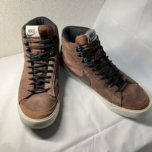 NIKE ナイキ　ハイカットスニーカー　371761-221 28cm スエード　ブラウン　茶色　スニーカー　BLAZER MID 09 ND ブレーザーミッド