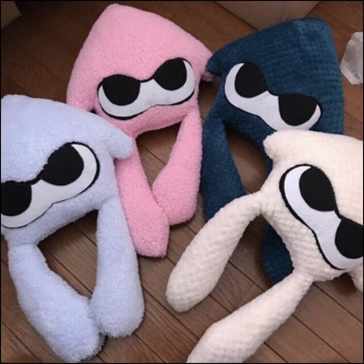 Style Splatoon★Calmar★Coussin★Peluche★Fait main★Bleu clair, jouet en peluche, personnage, autres