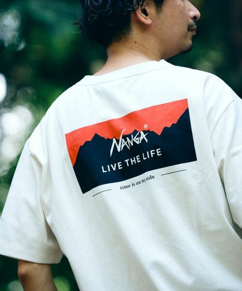 【NANGA × relume】別注 "LIVE THE LIFE" Tシャツ