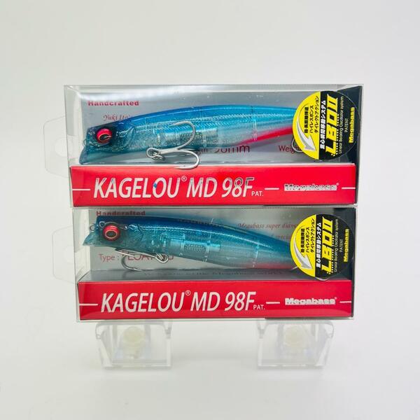 新品 Megabass メガバス KAGELOU MD 98F カゲロウ 98F SP-C スペシャルカラー BLUE CLEAR DUSTRAME ブルークリアダストラメ 2点セット