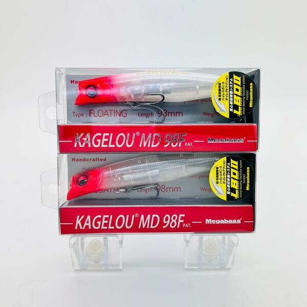 新品 Megabass メガバス KAGELOU KAGELOU MD KAGELOU 98F カゲロウ カゲロウ 98F GP RED HEAD GP レッドヘッド 2点セット