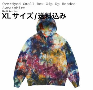 Supreme Overdyed Small Box Zip Up Hooded Sweatshirt Multicolor XL