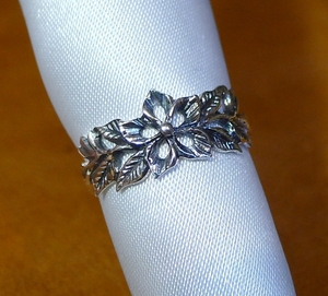 SR1677 ring silver 925. ring 11 number Hawaiian flower flower free shipping 