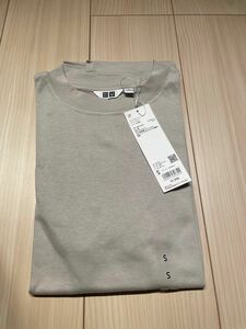 【新品未使用】ユニクロ　エアリズムコットンオーバーサイズTシャツ(5分袖) Sサイズ　ライトグレー