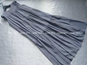 * unused *URBAN RESEARCH ROSSO Urban Research rosso / blue gray * chiffon volume tia-do One-piece / lavatory */ free size 