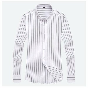 XL ホワイト ボタンダウンシャツ ストライプシャツ メンズ 長袖 ストライプ柄 カラフル カジュアル オシャレ