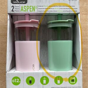 リデュースアスペン ガラス&ステンレス真空断熱タンブラー 591ml(グリーン)
