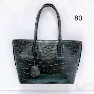 5SA072 крокодил JRA формальный сумка женский черный б/у текущее состояние товар 