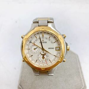 5SC149 SEIKO セイコー 腕時計 6M13-7040 アスタリスク カレンダー 白文字盤 クォーツ メンズ 中古 現状品