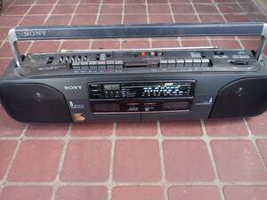 SONY CFS-W404 ラジオカセットレコーダー ブラック ラジカセ カセットデッキ オーディオ機器 ソニー　*0624
