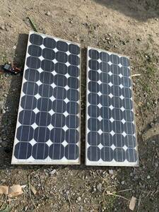 太陽電池モジュール ソーラーパネル 75W 2枚まとめて　直接引取迎　ジャンク品