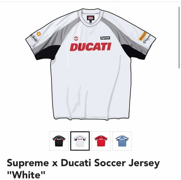 Supreme x Ducati Soccer Jersey "White"