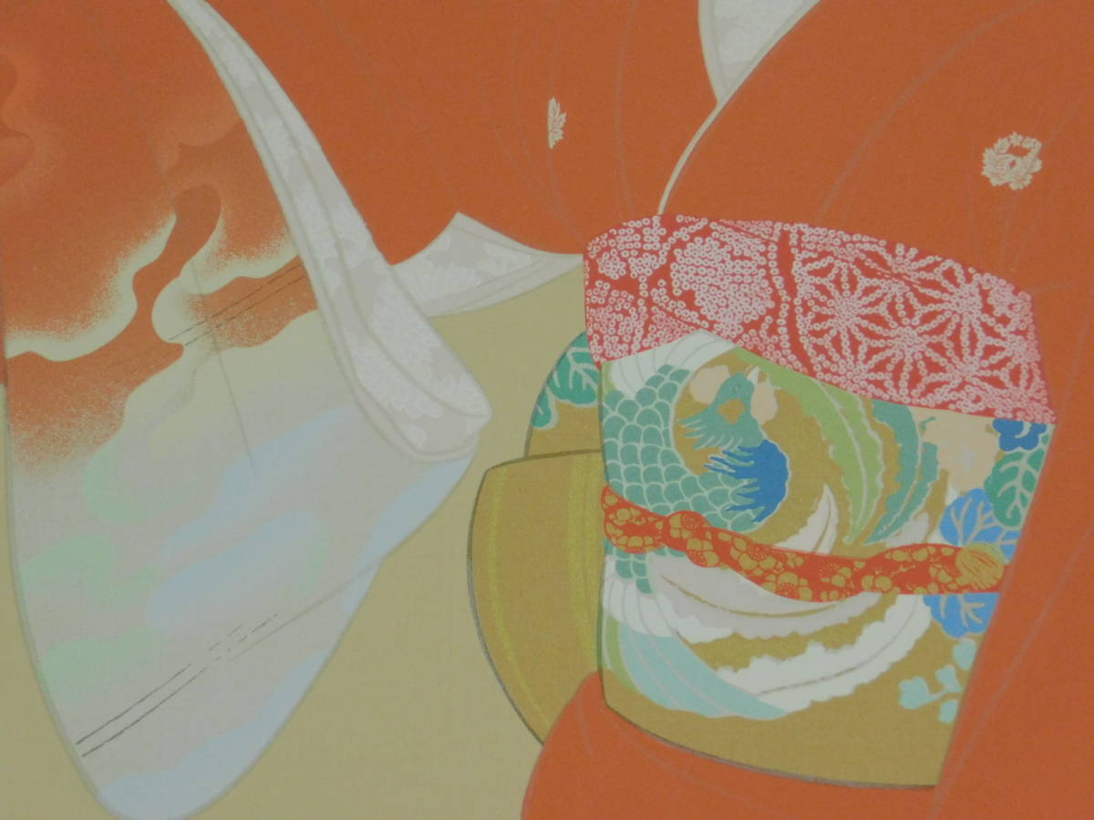 リーン ヤフオク! 美人画 シルクスクリーン 額装 - 上村松園 序の