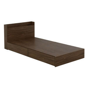 EMICA(emika) storage attaching bed ( storage 2 division | low type ) Brown EMICA100S-BR