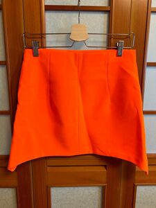 スカート　 ミニスカート　オレンジ　ZARA