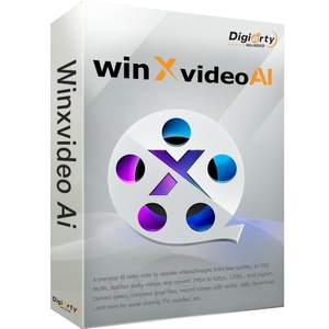 [最新製品版] Winxvideo AI 動画・写真高画質化・編集・変換・動画ダウンロード・PC画面録画ソフト 永久ライセンス ダウンロード版