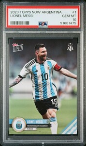 1円出品 PSA10 Topps Now Argentina リオネル・メッシ トップスナウ アルゼンチン Lionel Messi 