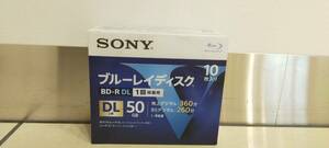 SONY BD-R DL video recording for Blue-ray disk 10BNR2VLPS4 1 times video recording for 2 layer 50GB 10 sheets pack unopened goods 63638
