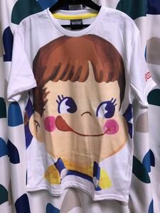 1点のみ! 早い者勝ち! 男女兼用 新品 正規品 不二家 ペコちゃん Tシャツ m 白 ミルキー fujiya peko milky /検索 シュプ