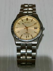 動作品 SEIKO セイコー 8N65-9000 GS グランドセイコー ホワイト文字盤 クオーツ メンズ腕時計 電池交換済