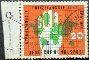 【外国切手】 ドイツ 1956年09月01日 発行 国際警察展 消印付き