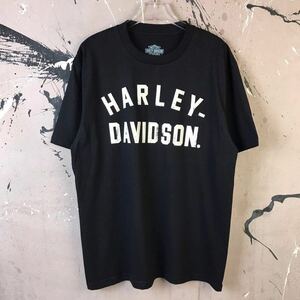 Tシャツ ブラック 半袖Tシャツ 半袖 半袖プリントTシャツ ハーレーダビッドソン ツーリング Lサイズ