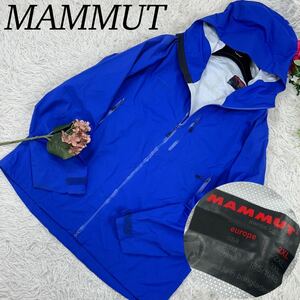 Y6 MAMMUT マムート メンズ 男性 紳士 ナイロンジャケット 大きいサイズ ロゴ ブルー 青 アウトドア スポーツ アウター 2XL