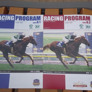 6 month 1 day &2 day . tail memory & cheap rice field memory opening horse racing place version Racing Program both day set 