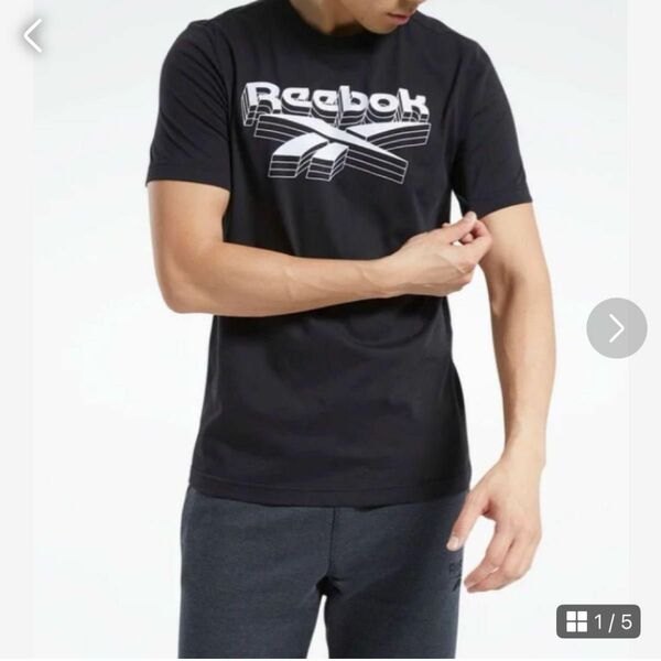 Reebok リーボック　メンズ　トップス　半袖Tシャツ　半袖　ブラック　M 夏 Tシャツ TSHIRT
