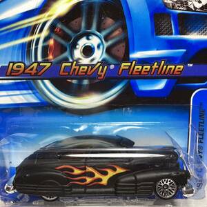 ☆ホットウィール☆ 1947 シェビー フリートライン 黒 フレイムス　ブリスター凹みあり　Hot Wheels 