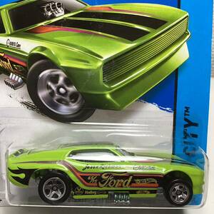 ☆ホットウィール☆ '71 フォード マスタング ファニーカー 黄緑　Hot Wheels 