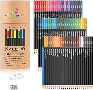 色鉛筆 72色セット 油性色鉛筆 学生さんと初心者専用 持ち運び便利 鉛筆削り 消しゴム付