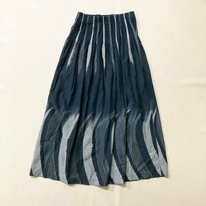 *. дождь jiusenso Uni ko юбка низ размер 40 оттенок черного длинный макси длина flair общий рисунок тонкий сделано в Японии весна лето 0.2kg*