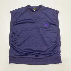 ●Needles ニードルズ トラックシャツ ベスト ノースリーブ バタフライ 蝶 刺繍 ワンポイント パープル 紫 サイズS メンズ 0.39kg●