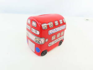 KP-7[ LONDON ] London bus ceramics made . gold box van k dead stock goods that time thing present condition goods unused 