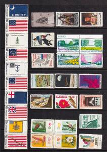 ♪アメリカ・記念切手 1968～1969年 未使用/NH　31種 …… ⑯