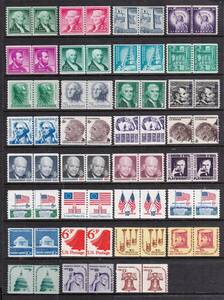 ! America * general / coil stamp 1948~1969 year unused / pair /NH 31 kind......⑰