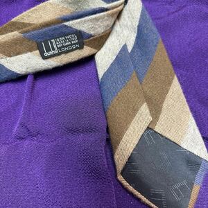 ⑤ Dunhill necktie Showa Retro 100% wool LONON sun hill