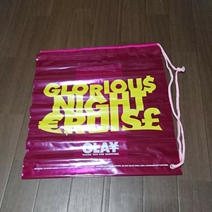 GLAY　ツアーグッズ／ビニールバッグ GLORIOUS NIGHT CRUISE 2002 新品未使用　1　ピンク透明