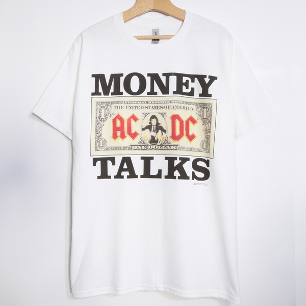 XL ACDC MONEY TALKS ロック Tシャツ リアーナ ブラックピンク