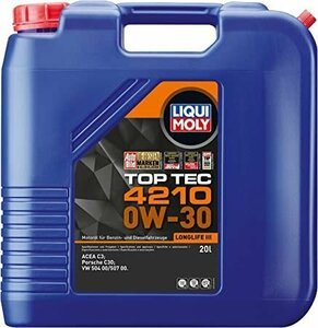 LIQUI MOLY リキモリ トップテック4210 0W30 20L 21606 エンジンオイル 0W-30 20L 20リットル Motor Oil Top Tec 4210 0W30