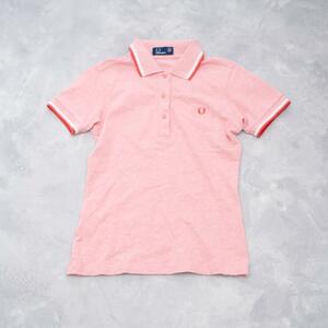 フレッドペリー FRED PERRY ティップライン　ポロシャツ　US8 ピンク 