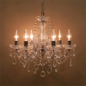 [LED correspondence / E12/40W] crystal glass chandelier 6 light GALAXY II( clear ) / gorgeous! antique style European chandelier 