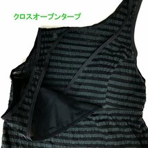 マタニティ ブラトップ＆ショーツ クロスオープン 産前産後 マタニティ上下セット モスグリーンボーダー _画像4