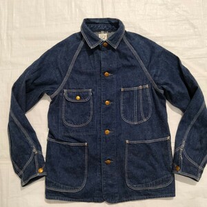 orslow　オアスロウ　デニム　1950 カバーオール　50'S　再現　9oz ネップ　DENIM　coverall 濃紺　0 日本製　ORSLOW 4ポケット　ラグラン